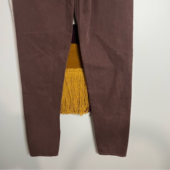 Mother Denim Snacks! High Waisted Twizzy Skimp Jeans French Roast Brown size 24 - Picture 9 of 9